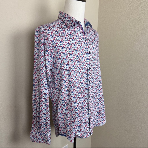 Robert Graham Mens Floral Pattern Long Sleeve Button Down | Size L - Picture 2 of 10